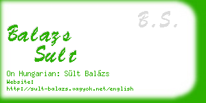 balazs sult business card